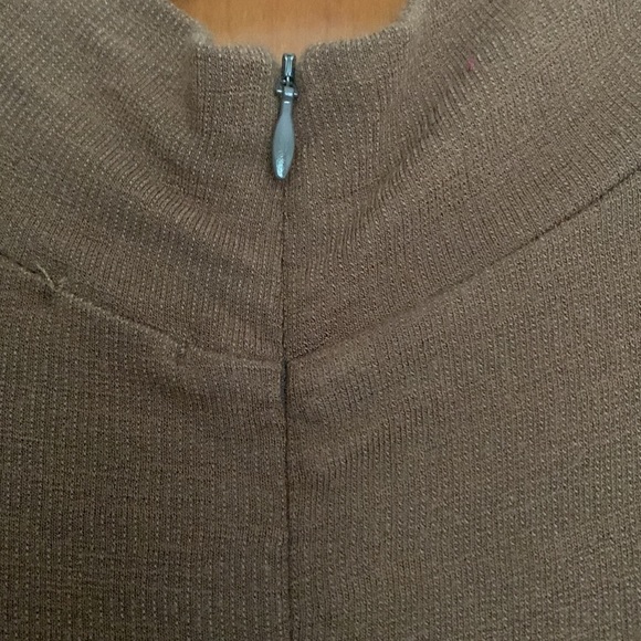 Monrow Supersoft Mock-neck Jumpsuit in Moss Brown - Picture 3 of 7